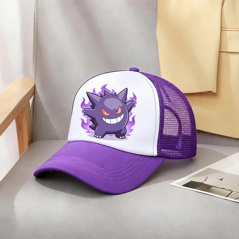 Pokemons Baseball Cap Boys Girl Pikachu Cartoon Character Hat Anime Canvas Hats Sport Outdoor Casual Sunshade Caps Birthday Gift