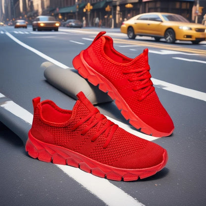 Heren sneakers van mesh, lichtgewicht damesschoenen, casual platte schoenen, heren hardloop- en sportschoenen, zachte tennisschoenen, ademende herensneakers