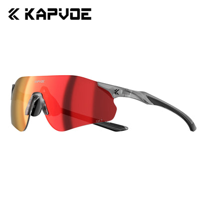 Kapvoe New Outdoor Running Cycling Glasses Bike Photochromic Sunglasses Women Eyewear Men Sports Marathon Bicycle UV400 Goggles