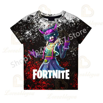 2-teiliges Set F-Fortnited Victory 3D-T-Shirt und Shorts für Kinder, Oberteile für Mädchen und Jungen, Battle-Royale-Kleidung, Harajuku-Tees, Hero-Kinder-T-Shirt