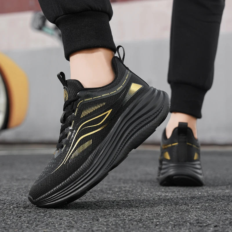 Unisex Breathable Mesh Sneakers Thick Cushion Sole Non Slip Casual Running Walking Daily Sports Shoes
