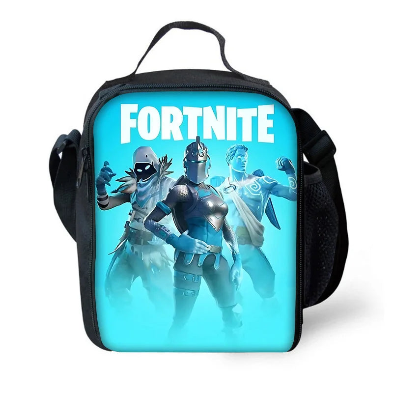 Child Insulated Large Capacity Hot Game F-FortniteS Bag for Boy Girl Student Outdoor Picnic Resuable Thermal Cooler Lunch Box