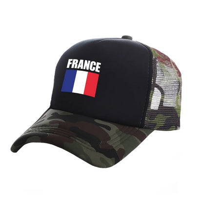 Franciaország Trucker sapkák Divatos, menő francia sapkák Baseball sapka Nyári, szabadtéri, napvédő hálós sapkák