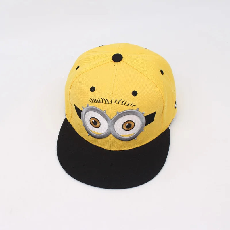 MINIONS flat-brimmed hip-hop hat Cartoon Despicable Me fashion baseball cap adjustable sun hat for boys in summer Gift