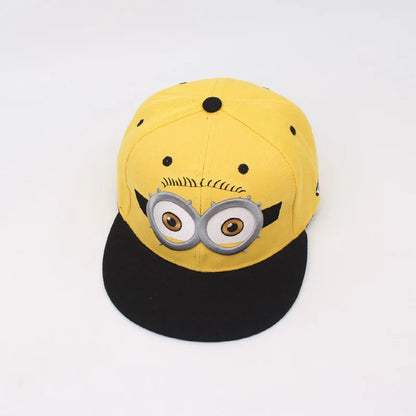 MINIONS flat-brimmed hip-hop hat Cartoon Despicable Me fashion baseball cap adjustable sun hat for boys in summer Gift