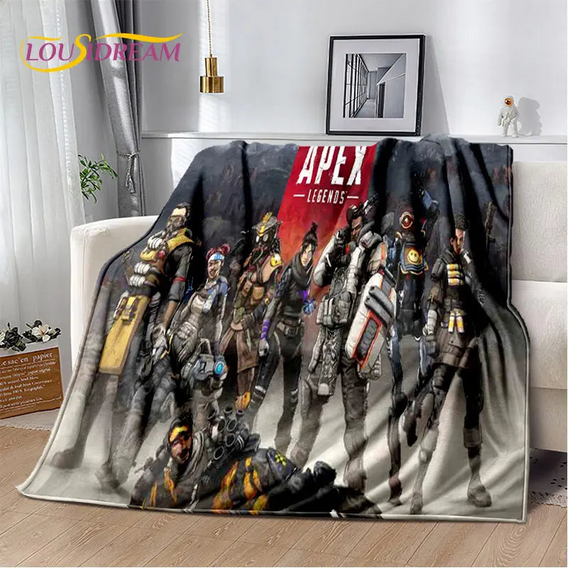 Apex Legends Game Gamer Cartoon Soft Plush Blanket,Flannel Blanket Throw Blanket for Living Room Bedroom Bed Sofa Picnic Cover