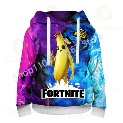 Llama Battle Royale F-Fortnited Hoodies 3D Printed Men Women Children Sweatshirts Boy Girl Kids Streetwear Pullover Green Tops