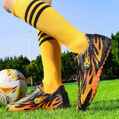 Chaussures de football pour enfants TF Turf, bottes de football respirantes, légères, antidérapantes, pour garçons et filles, chaussures de football pour entraînement en extérieur.