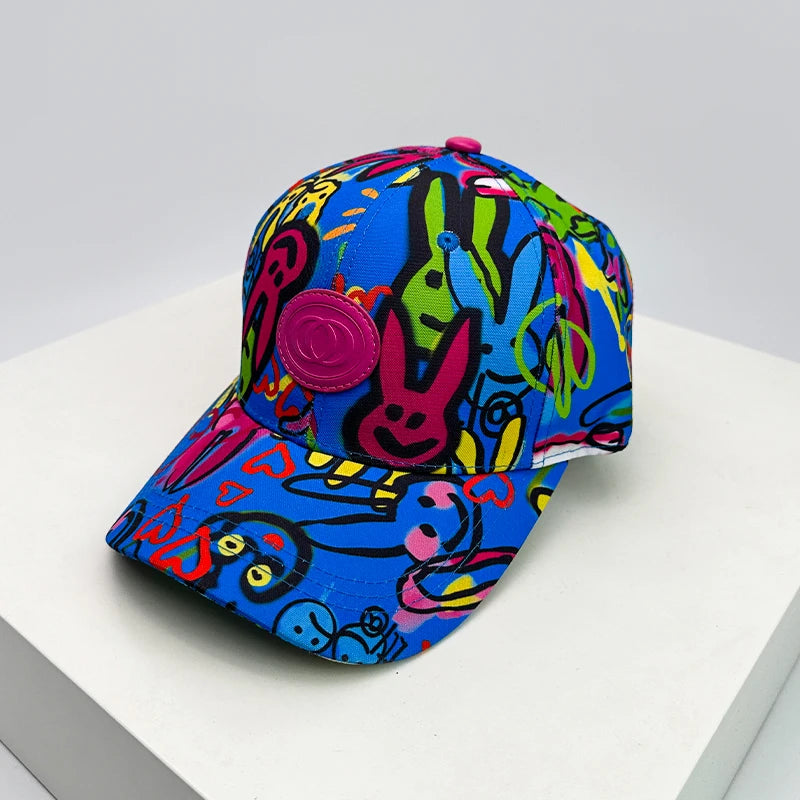 New Unisex Paintings Graffiti Letter Baseball Hats Breathable Personal Sunshade Hip Hop Peaked Caps Versatile Fashion Hardtop