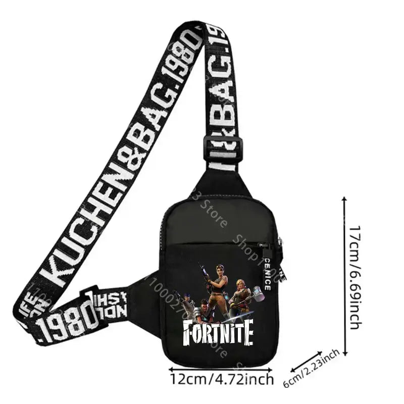 Fortnites Adult Shoulder Bag Sports Casual Lightweight Mini Phone Bags Cartoon Game Figure Printed Men Crossbody Chest Pack Gift