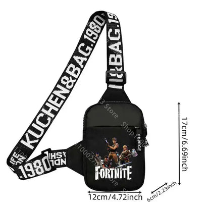 Fortnites Adult Shoulder Bag Sports Casual Lightweight Mini Phone Bags Cartoon Game Figure Printed Men Crossbody Chest Pack Gift
