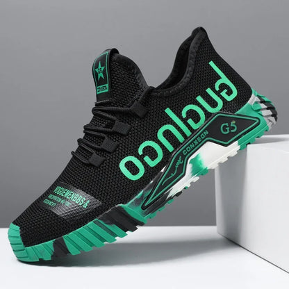 Runing Sport Fashion High Top Sneakers Zapatillas De Deporte Men Casual Mesh Shoes Light Soft Breathable Vulcanize Shoes