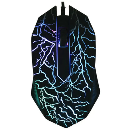 2400 DPI USB-bedrade gamingmuis met ledverlichting, professionele gamermuis, ergonomische computermuis voor PC, laptop en Macbook