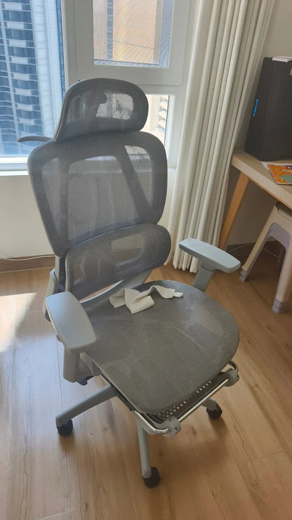 Gaming Chair Office Desk Ergonomic Computer Adjustable Armrests 3D Headrest Chair Lift Chair Back  Can Tilt Back with Foo Pedals