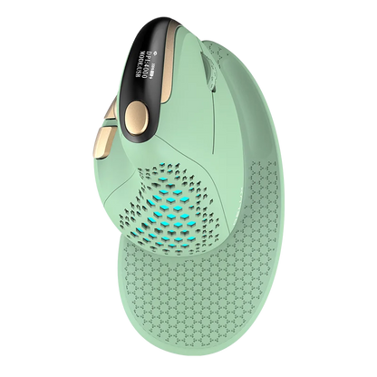 Delux M618XSD Seeker Ergonomic Vertical Mouse with OLED Screen 4000DPI Rechargeable 1000mA Removable Back Cover For Computer