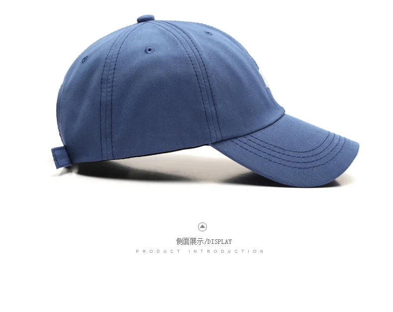 Fashion 100% Cotton Baseball Cap for Men and Women Letters Embroidered Snapback Hat Summer Sun Caps Unisex Casual Hip Hop Hats