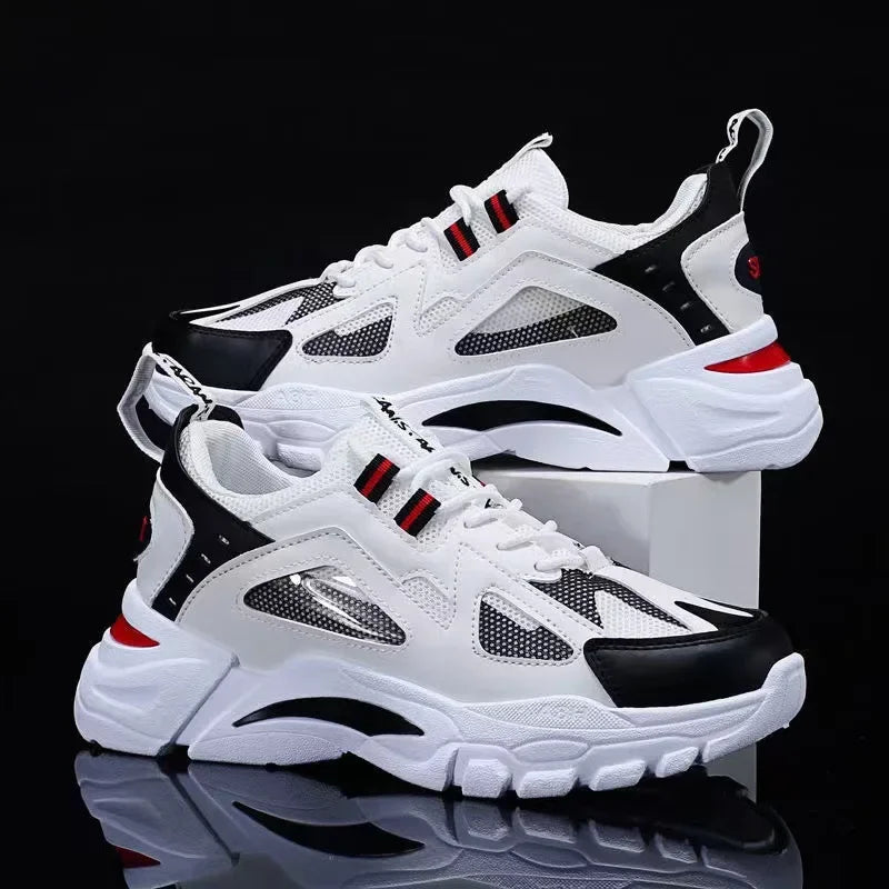 Spring New Style Breathable Thick Bottom Heightening Sports Dad Shoes Men Korean Version Trendy Casual Shoes Autumn Model