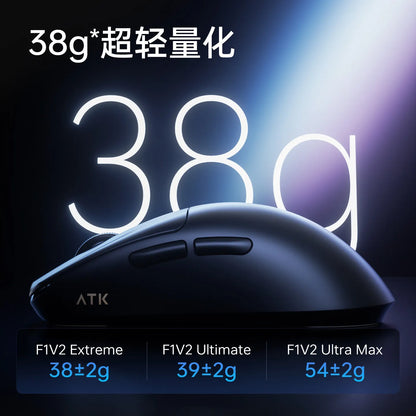 ATK Blazing Sky F1 V2 Ultimate Wireless Gaming Mouse Dual-Mode Lightweight PAW3950 Ultra Dual 8KHz Low Latency Ergonomic Extreme