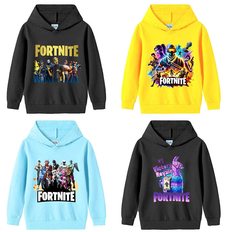Dječja hoodie majica Fortnites za jesen, dukserica s kapuljačom za dječake i djevojčice, tanka trenirka, pulover dugih rukava, sportska dječja odjeća