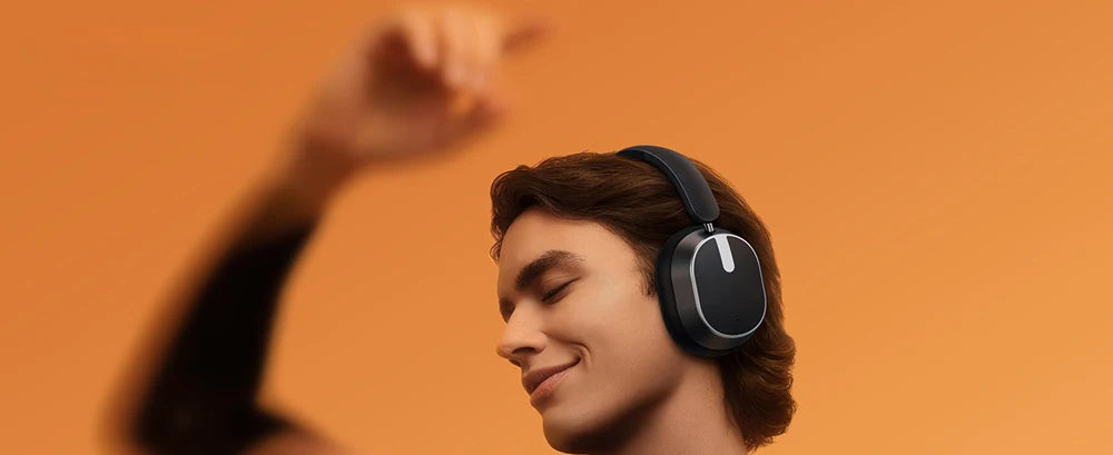 Active Noise Cancelling Headphones Bluetooth 6.0 Wireless Over-Ear Headphones Foldable with LED Power Display & 6-Mic ENC Calls
