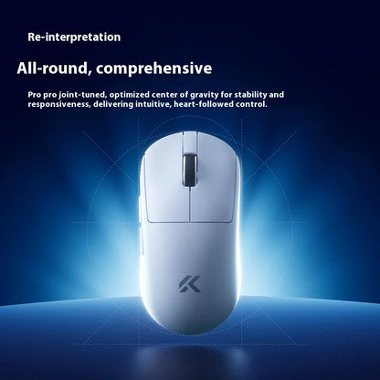 Ratón inalámbrico MCHOSE A7 V2 Ultra+ trimodo ligero Paw3950 Ti 42000dpi 500mah para PC, esports, portátil y gaming, accesorios para ratones