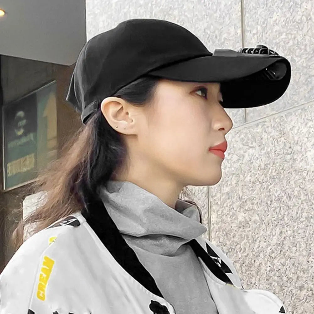 cap with fan Summer USB Charging Cooling Fan Baseball Cap Outdoor Golf Sunscreen 2 Speed Adjustable Peaked Hat Hiking cap fan