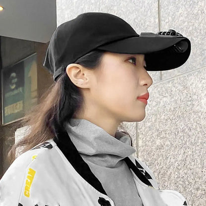 cap with fan Summer USB Charging Cooling Fan Baseball Cap Outdoor Golf Sunscreen 2 Speed Adjustable Peaked Hat Hiking cap fan