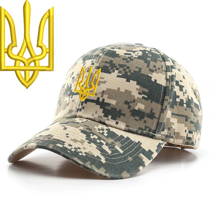 Embroidery Ukraine trident Symbol Spetsnaz Special Forces Men Women Boy Baseball Caps Dad caps Snapback Adjustable Camouflage