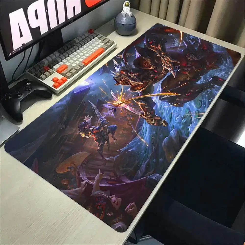 Produit gaming premium Fraquane, Overwatch 2 Gaming Accessories Mouse Pad Gamer Cabinet Pc Big Desk Mat Computer Keyboard Desks Xxl Mousepad Anime Large Mausepad