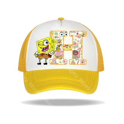 SpongeBob SquarePanted Baseball Cap Kids Adults Letter Print Sun Hats Anime Cartoon Adjustable Peaked Caps Summer Casual Hat New