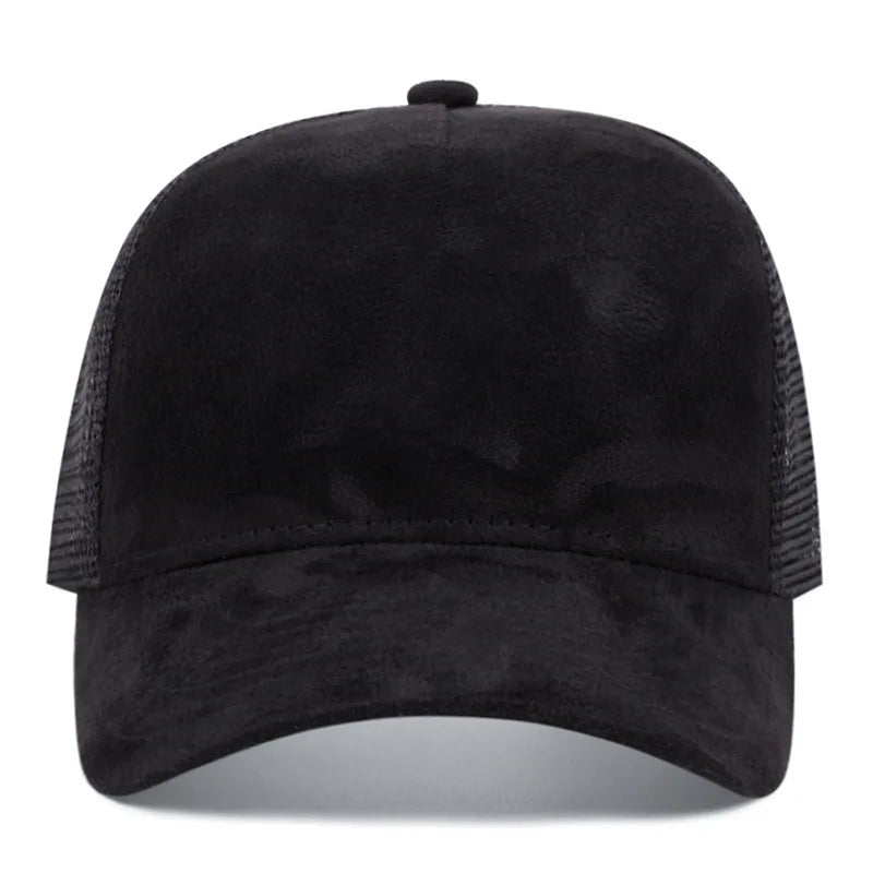 New men's and women's universal mesh suede work cap, men's baseball cap, breathable sports cap for spring and summer.
