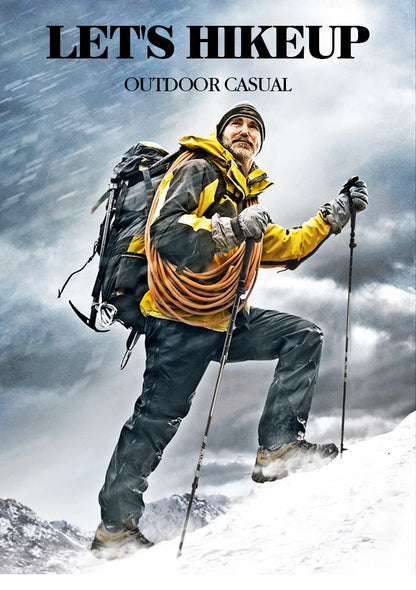 HIKEUP Zapatillas de senderismo para hombre de cuatro estaciones, calzado deportivo de exterior en cuero genuino resistente al desgaste, zapatos de escalada con suela de goma para trekking