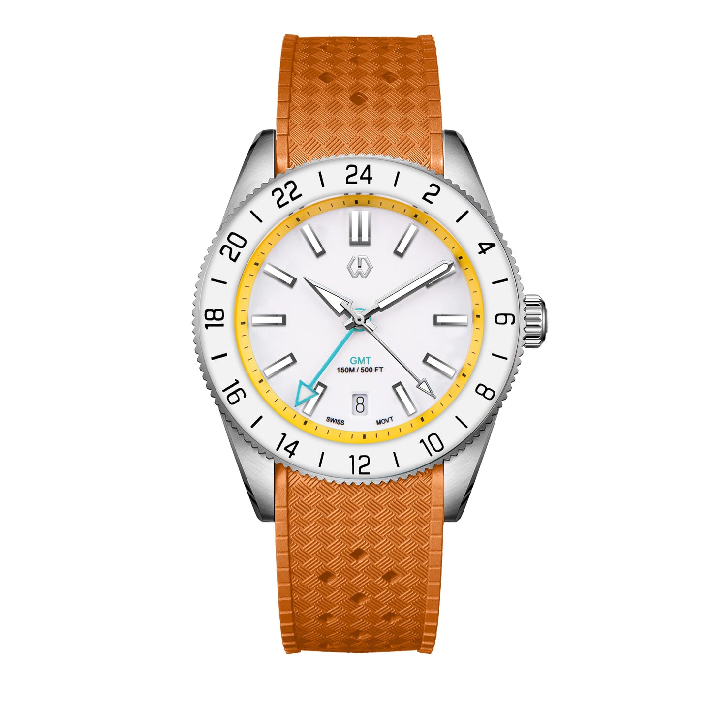 Comes With Rubber Strap Man's Automatic Watch Quartz Swiss Movement BGW9 Luminous Bezel 4-Pin GMT 150 Meters Waterproof Diving