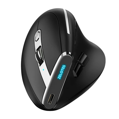 F-36 Ergonomic Vertical Mouse 2.4G+BT1+BT2 Wireless Right Left Hand Computer Gaming Mice Optical USB Mice for Computer Laptop