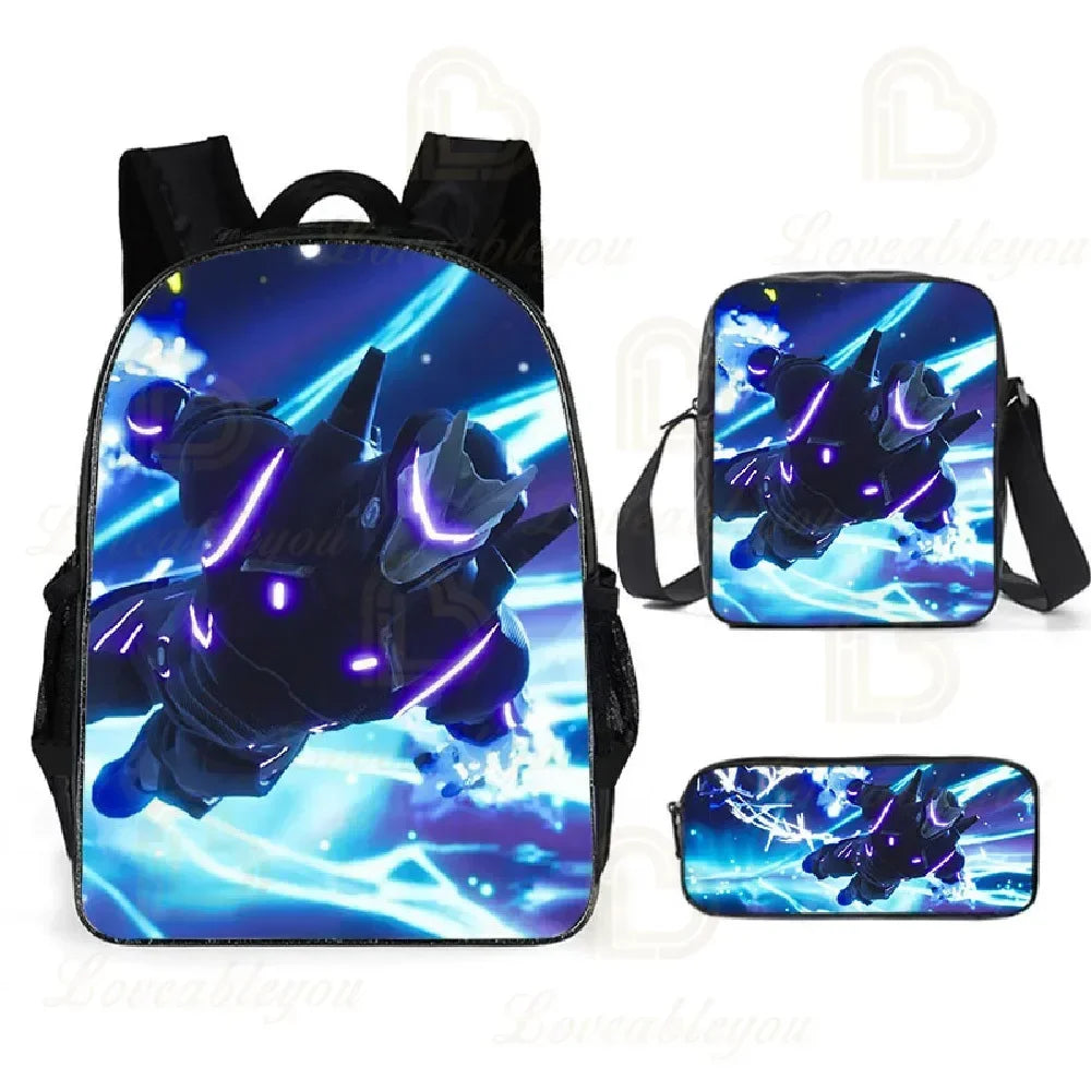 F-FORTNITE Battle Games Backpack for Children School Bag Boys Girls Primary Crossbody Pencil Case Kids Toddler Backpack