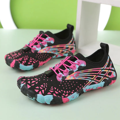 Szybkoschnące buty wodne dla kobiet, buty do pływania, buty typu „barefoot”, buty wodne typu „Five Fingers”, kolorowe buty plażowe, lekkie trampki na plażę