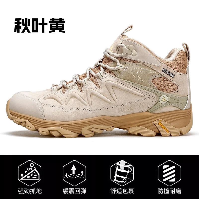 HUMTTO Zapatillas de senderismo para hombre, calzado de invierno para deportes al aire libre, escalada y caza, zapatillas de trekking cálidas para mujer, botines tácticos