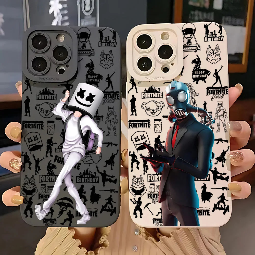 Hot Game F-Fortnites Phone Case for IPhone 17e 17 16e 16 15 14 13 12 11 Air Pro Max X XR XSMax 8 7 Plus Soft Silicone Back Cover