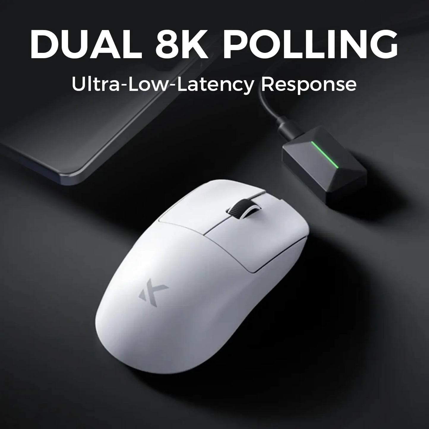 MCHOSE L7 Wireless Gaming Mouse L7 Ultra PAW3395 26K Sensor Dual 8K Polling 39g Ultra-Lightweight2.4GHz RF/BT/Wired Tri-Mode