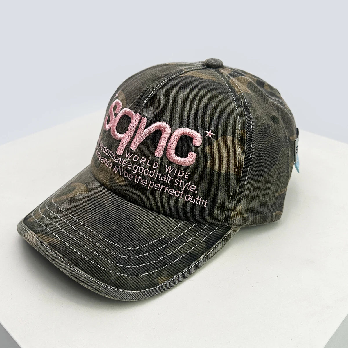 New Unisex American Style CAMO Letter Embroidery Baseball Hats Breathable Hip Hop Sunshade Peaked Caps Versatile Fashion Niche