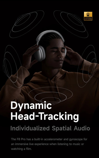 Auriculares inalámbricos Picun F8 Pro ANC con seguimiento de cabeza, audio espacial 3D, ANC -52dB, sonido HIFI, Bluetooth, micrófono HD ENC, baja latencia y APP