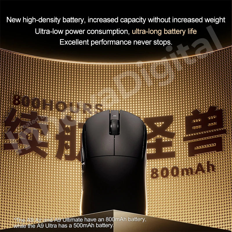 Bezprzewodowa mysz gamingowa ATK Dragonfly A9 Ultimate A9 Air PAW3950 ultralekka ergonomiczna mysz e-sportowa FPS dla graczy CSGO A9 Ultra