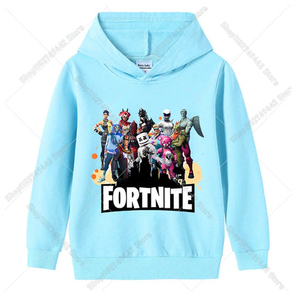 Dječja hoodie majica Fortnites za jesen, dukserica s kapuljačom za dječake i djevojčice, tanka trenirka, pulover dugih rukava, sportska dječja odjeća