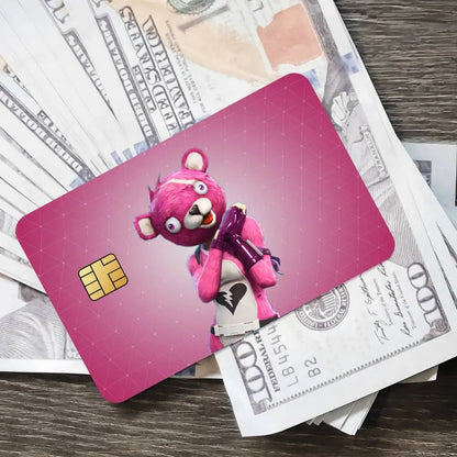 Pegatinas de tarjeta de juego Cuddle Team Leader Fortnite para tarjeta bancaria, película protectora impermeable adhesiva, regalo sorpresa