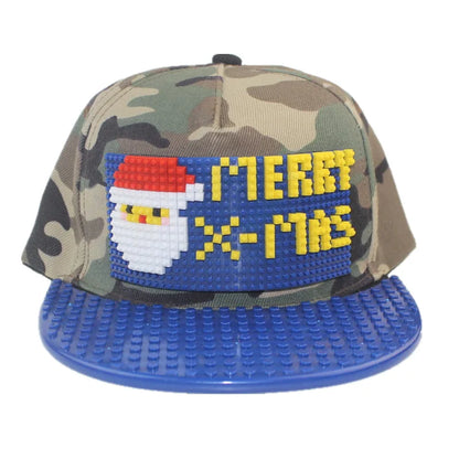 Cartoon Patchwork Baseball Caps DIY Blocks Snapback Hats Hip Hop Hat for Men Women Detachable Pixels Dad Hats Cap Kids Adults
