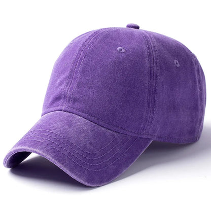 Men Women 53-56cm 56-59cm 60-63cm Vintage Unstructured Baseball Cap Washed Cotton Adjustable Cap for Big/ Small Head and Kids