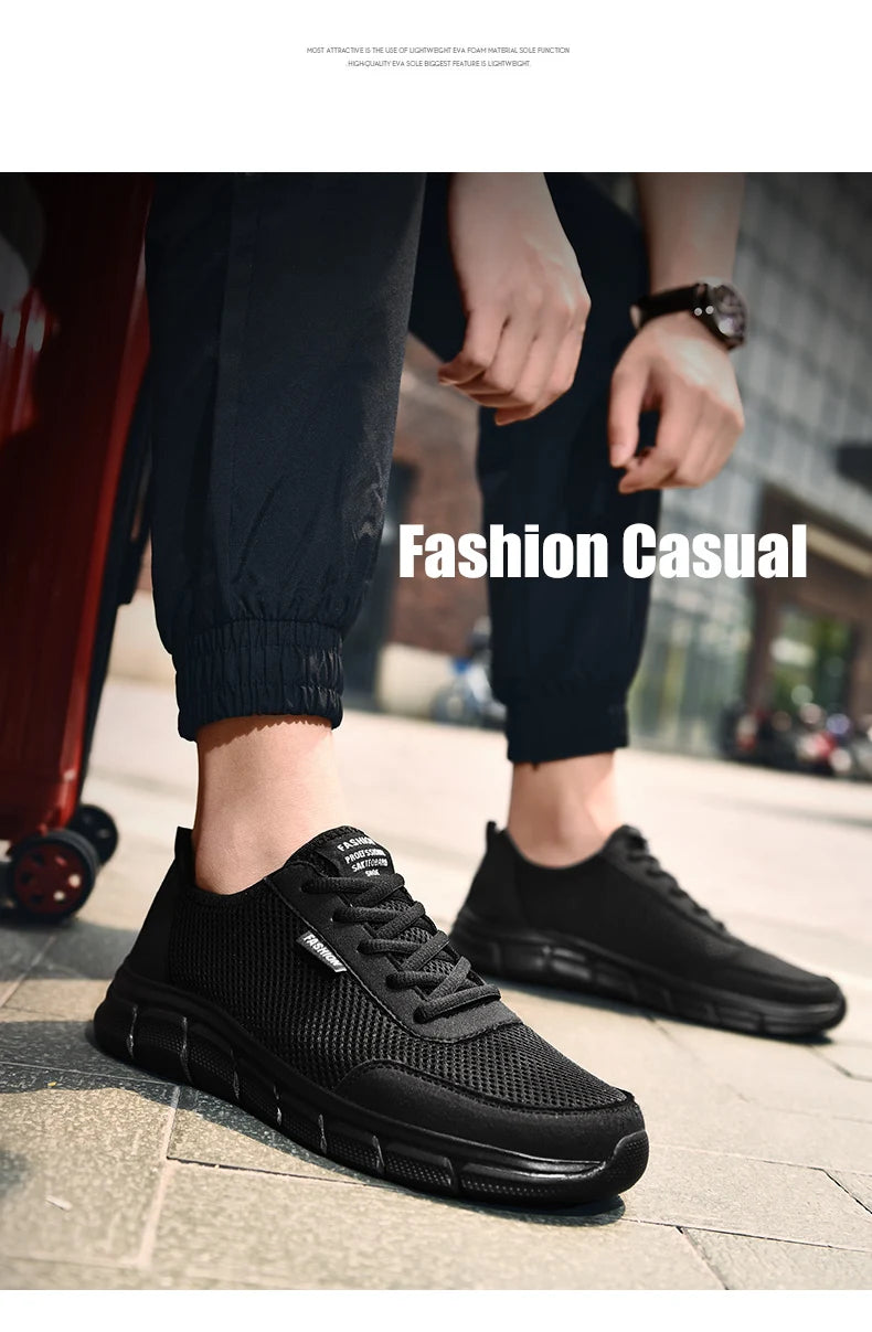 Pánské letní tenisky, ležérní běžecké boty, prodyšné boty na chůzi, síťované, lehké sportovní boty, pohodlné módní boty, Zapatillas