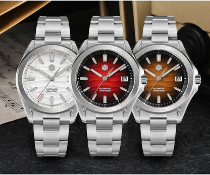 San Martin New Gada Watch 39mm Desert Texture Men Dress Watch NH35 Automatic Mechanical Sapphire Waterproof 100m Luminous SN0129