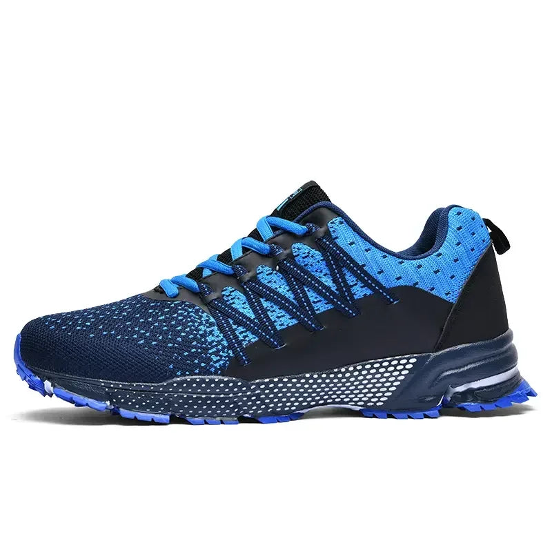 2025 Thick Soled Sports Shoes Youth Mesh Breathable Running Shoes Trend Spring Summer Korean Large Black and White Shoes walk