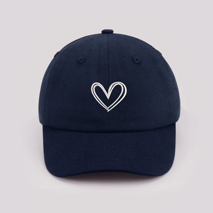 Cartoon heart-shaped Baby Baseball Cap Cute Solid Color Toddler Sun Hat with Ears Summer Adjustable Kids Boy Girl Peaked Cap ﻿